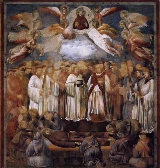 GIOTTO di Bondone Death and Ascension of St Francis Norge oil painting art